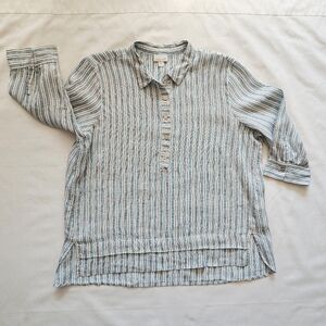 J Jill Love Linen Top 3/4 Sleeves